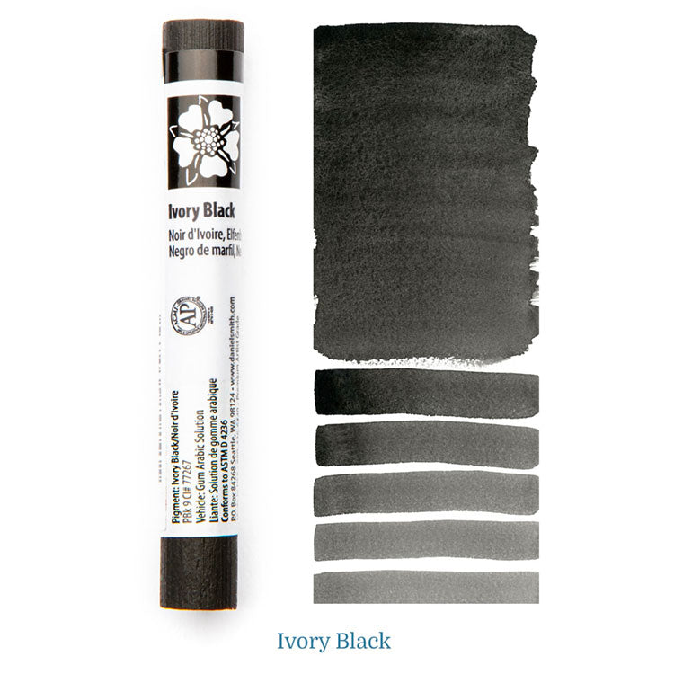 DANIEL SMITH Watercolour Stick - 12mL - Ivory Black (PBk9)