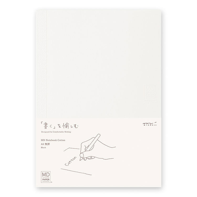 MIDORI - MD Notebook Cotton - 176 Pages - Plain Pages - Portrait A5 (21 × 14.8cm)