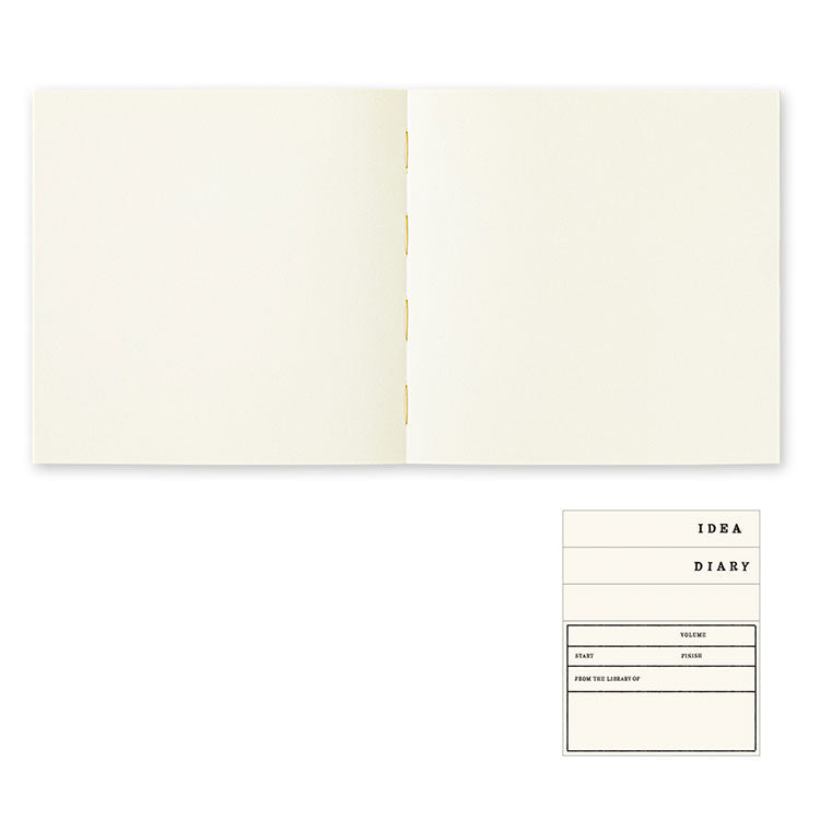 MIDORI - MD Sketchbook Thick (141gsm) - 96 Pages - Plain Pages - Square (14.6 × 14.6cm)