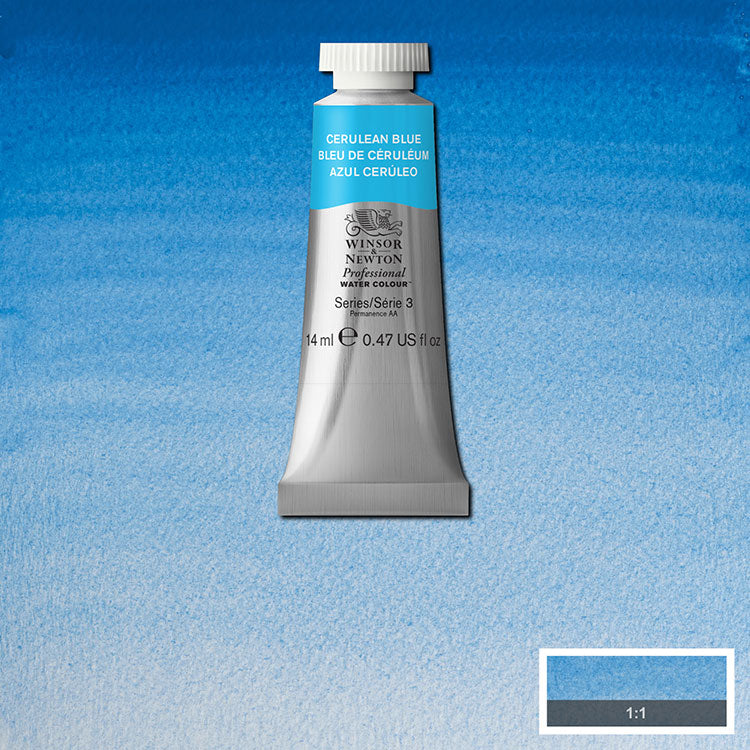 WINSOR & NEWTON Professional Watercolour - 14mL - 137 Cerulean Blue (PB35)