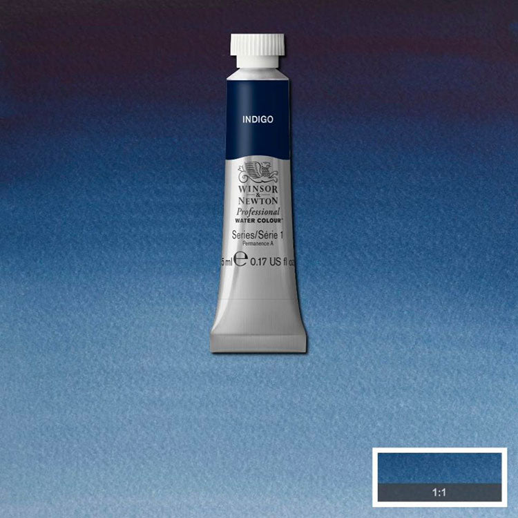 WINSOR & NEWTON Professional Watercolour - 14mL - 322 Indigo (PB15,PBk6,PV19)