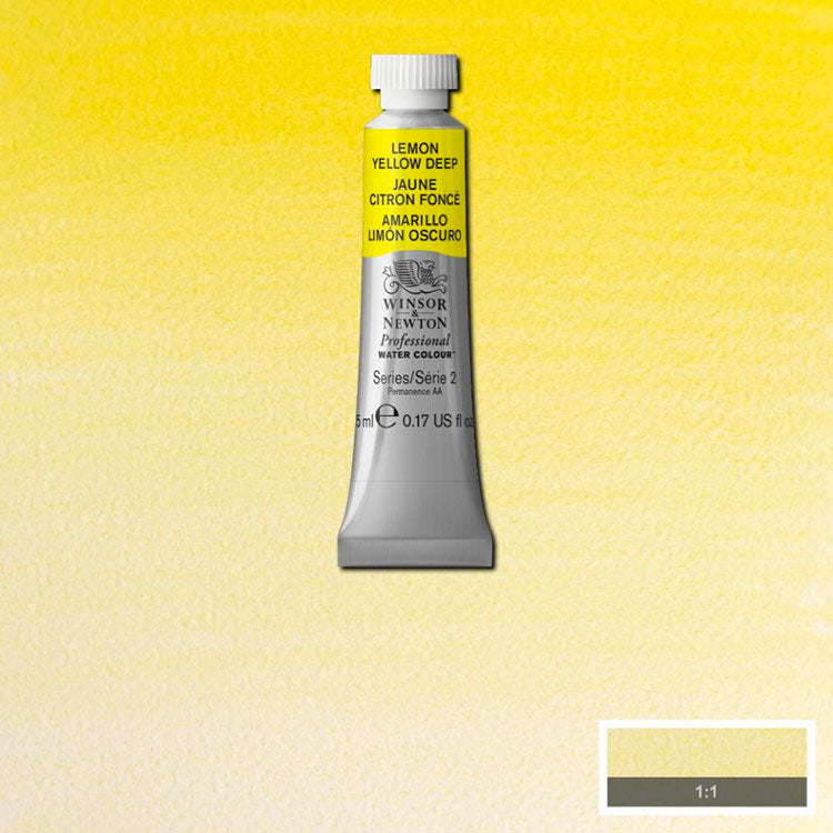 WINSOR & NEWTON Professional Watercolour - 14mL - 348 Lemon Yellow Deep (PY159)