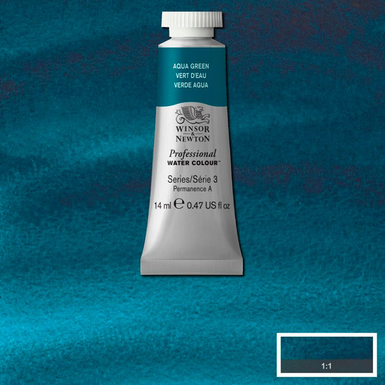 WINSOR & NEWTON Professional Watercolour - 14mL - 697 Aqua Green (Phtalo)