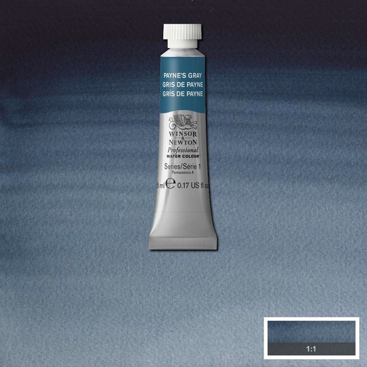 WINSOR & NEWTON Professional Watercolour - 14mL - 465 Paynes Grey (PB15,PBk6,PV19)