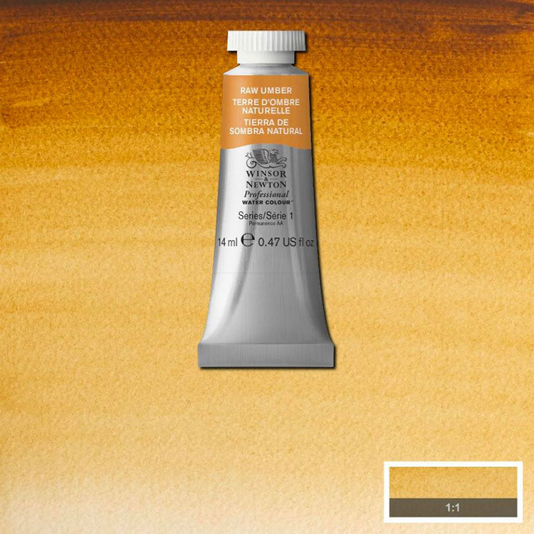 WINSOR & NEWTON Professional Watercolour - 14mL - 554 Raw Umber (PBr7)