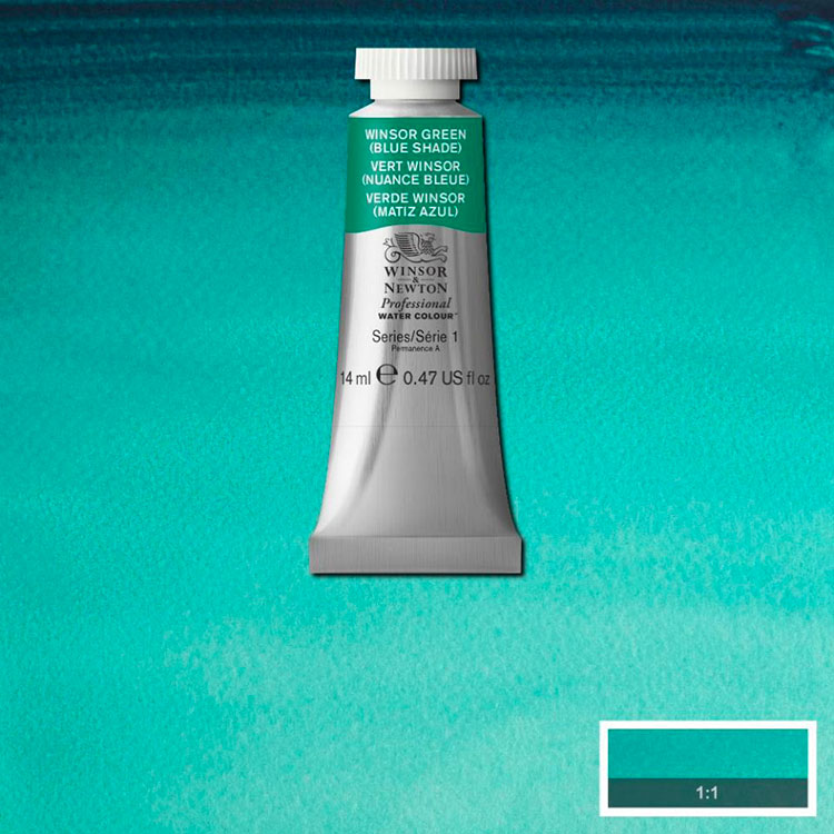 WINSOR & NEWTON Professional Watercolour - 14mL - 719 Winsor Green (Blue Shade) (Phthalo Green BS, PG7)