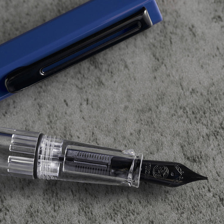 TWSBI Eco Fountain Pen - Slate Blue with Onyx - Medium Nib