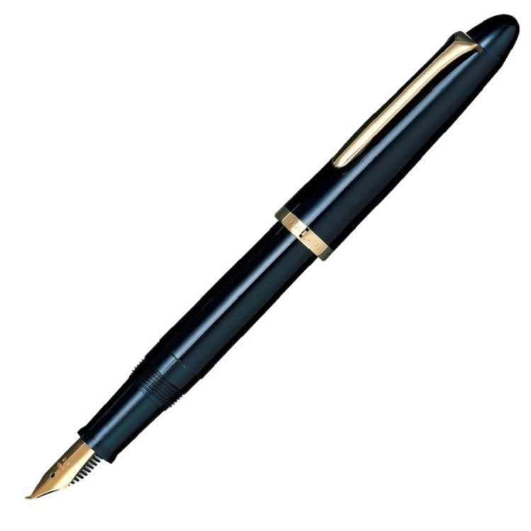 SAILOR Profit 1911 Fude de Mannen Fountain Pen - 55 Degree Nib - Dark Blue Resin (excludes converter)