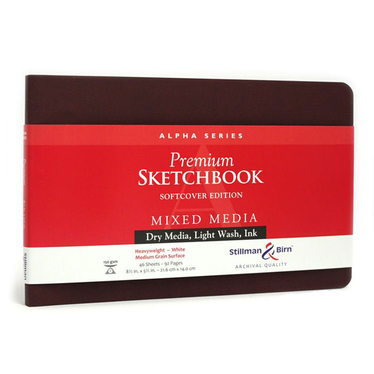 STILLMAN & BIRN Alpha Sketchbook - Softcover - A5 Landscape (8.5 x 5.5" / 21.6 x 14 cm) - 150gsm