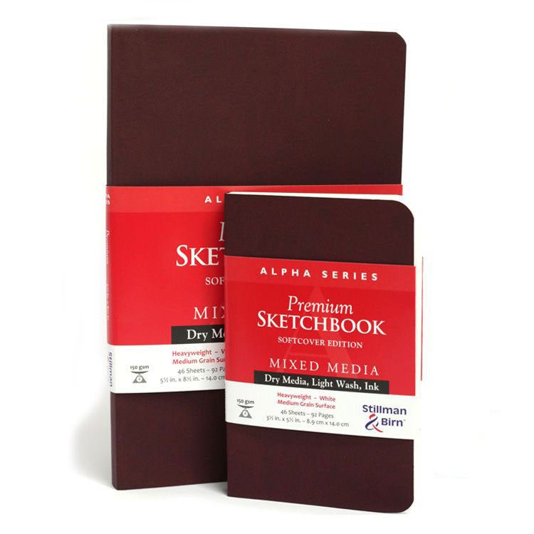 STILLMAN & BIRN Alpha Sketchbook - Softcover - A6 Portrait (3.5 x 5.5" / 8.9 x 14 cm) - 150gsm