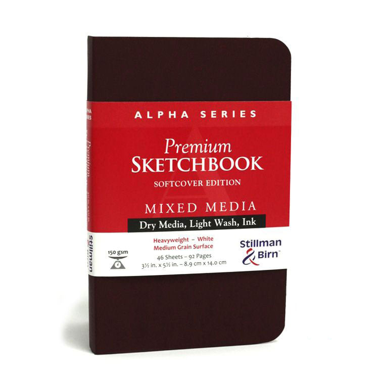 STILLMAN & BIRN Alpha Sketchbook - Softcover - A6 Portrait (3.5 x 5.5" / 8.9 x 14 cm) - 150gsm