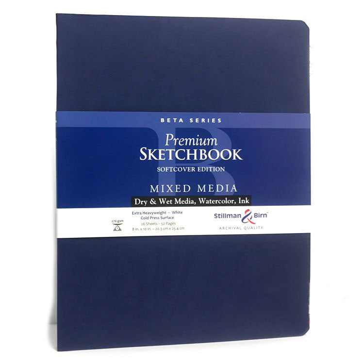 STILLMAN & BIRN Beta Sketchbook - Softcover - Portrait XL (8 x 10" / 20.3 x 25.4cm) - 270gsm