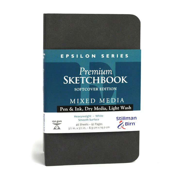 STILLMAN & BIRN Epsilon Sketchbook - Softcover - A6 Portrait (3.5 x 5.5" / 8.9 x 14 cm) - 150gsm
