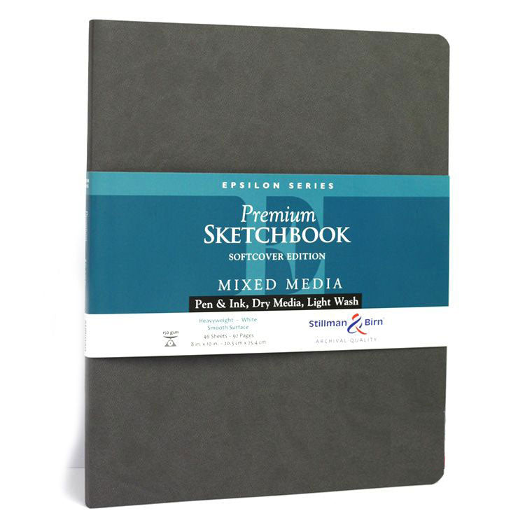 STILLMAN & BIRN Epsilon Sketchbook - Softcover - Portrait XL (8 x 10" / 20.3 x 25.4cm) - 150gsm