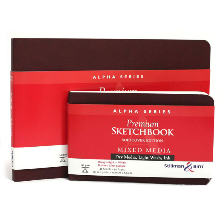 STILLMAN & BIRN Alpha Sketchbook - Softcover - A5 Landscape (8.5 x 5.5" / 21.6 x 14 cm) - 150gsm