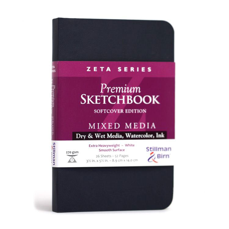 STILLMAN & BIRN Zeta Sketchbook - Softcover - A6 Portrait (3.5 x 5.5" / 8.9 x 14 cm) - 270gsm