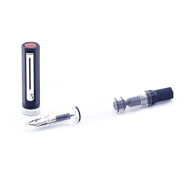 TWSBI Eco Fountain Pen - Clear / Black - 1.1 Italic (stub) Nib