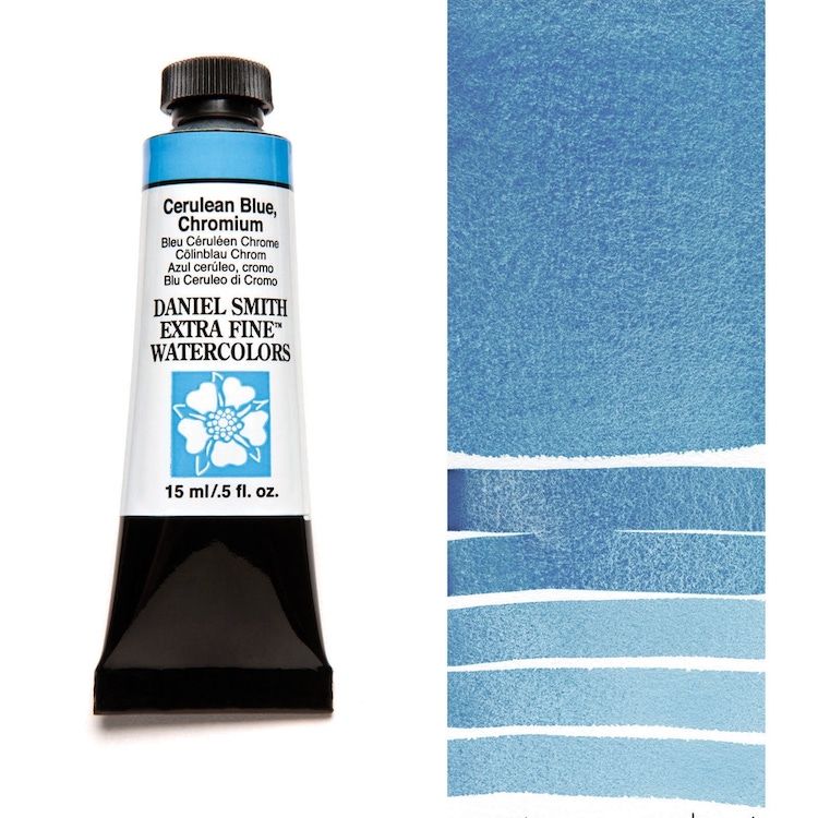 DANIEL SMITH Watercolour - 15mL - Cerulean Blue Chromium (PB36)