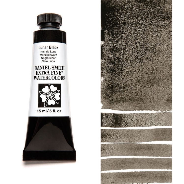 DANIEL SMITH Watercolour - 15mL - Lunar Black (PBk11)