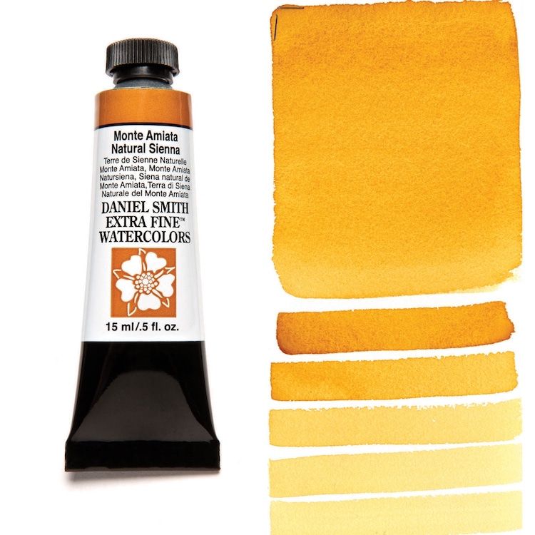 DANIEL SMITH Watercolour - 15mL - Monte Amiata Natural Sienna (PBr7)