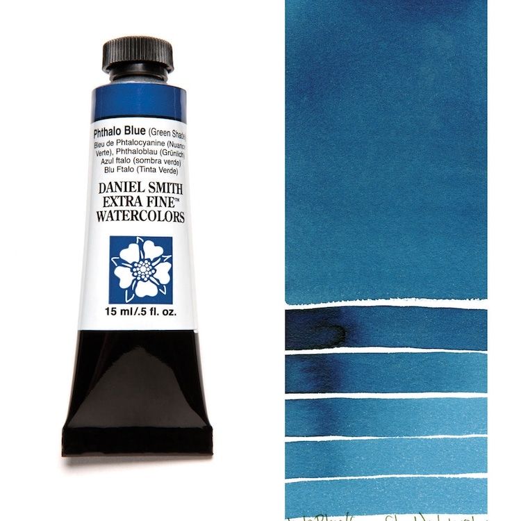 DANIEL SMITH Watercolour - 15mL - Phthalo Blue (Green Shade) (PB15)