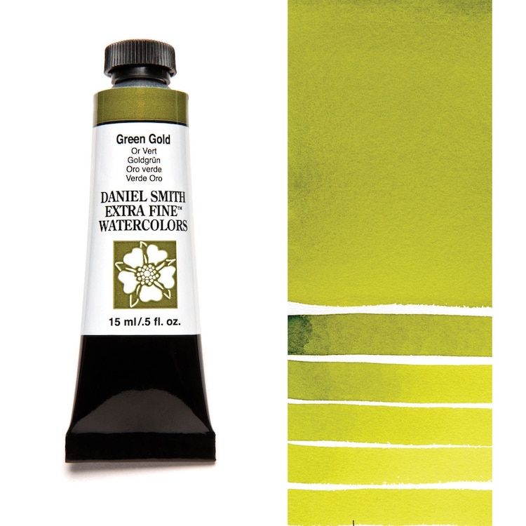 DANIEL SMITH Watercolour - 15mL - Green Gold (PY150 PY3 PG36)