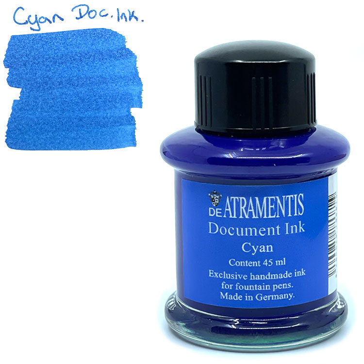 DE ATRAMENTIS Permanent Document Ink 45mL - Cyan