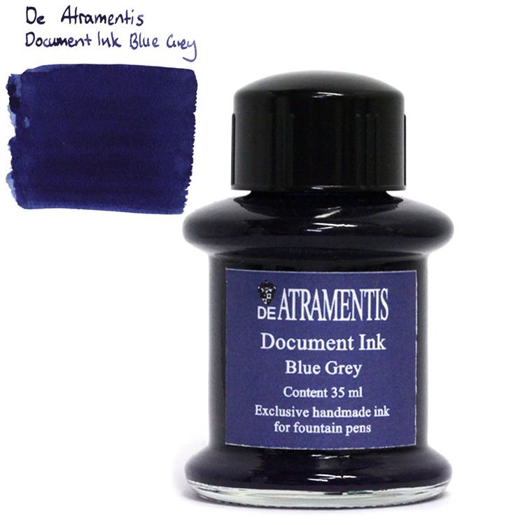 DE ATRAMENTIS Permanent Document Ink 45mL - Blue Grey (labelled Fog Grey, but colour is Blue Grey)