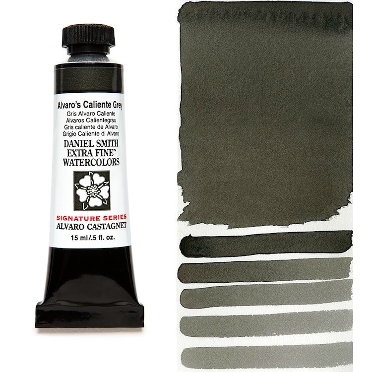 DANIEL SMITH Watercolour - 15mL - Alvaro's Caliente Grey (PBr7,PB29,PBk6)