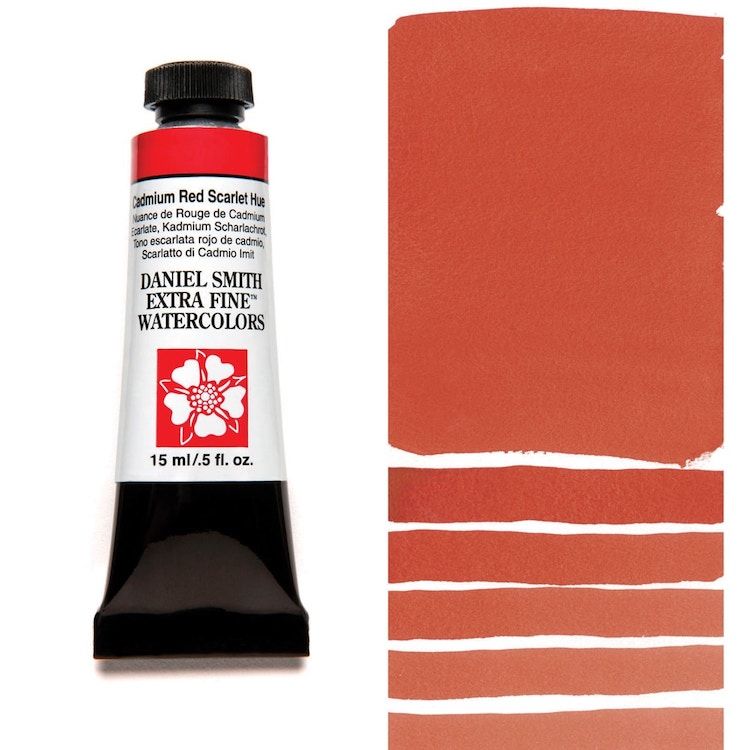DANIEL SMITH Watercolour - 15mL - Cadmium Red Scarlet Hue (PY53,PR254,PY83)