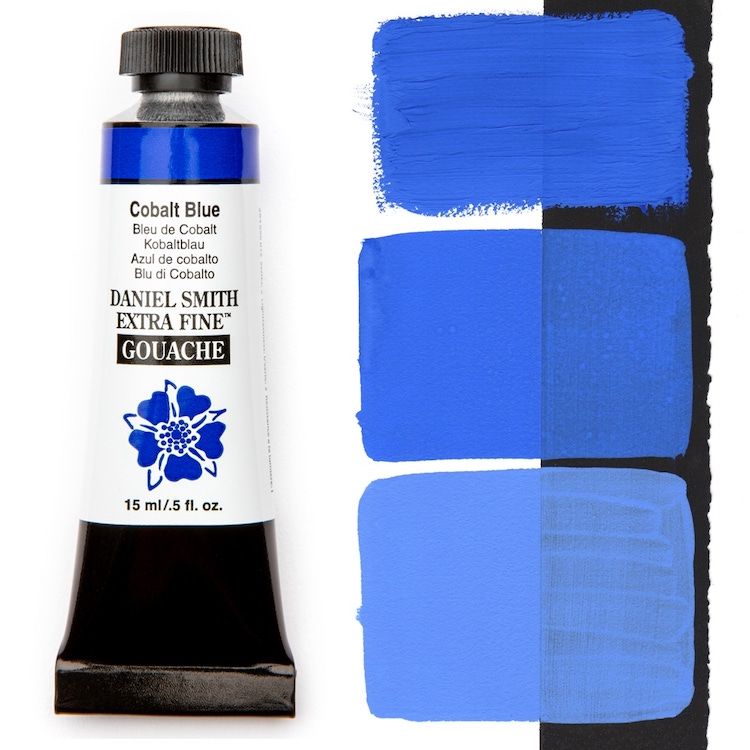 DANIEL SMITH Gouache - 15mL - Cobalt Blue (PB28)