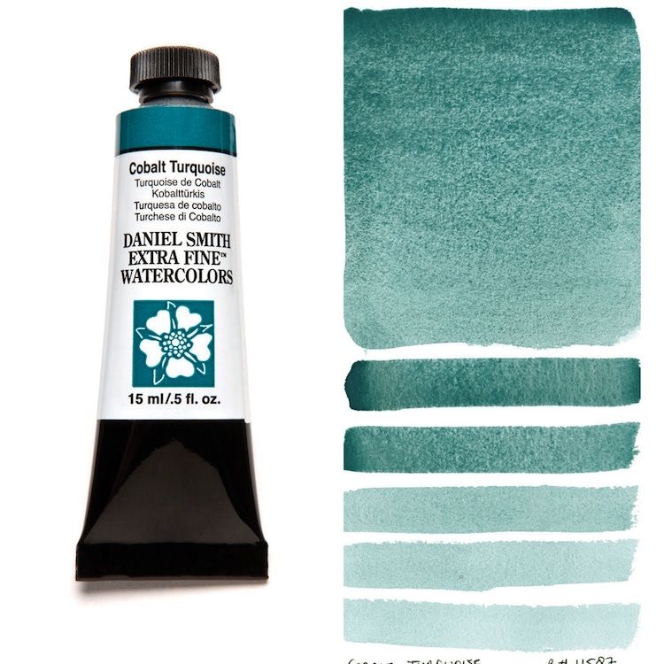 DANIEL SMITH Watercolour - 15mL - Cobalt Turquoise (PB36)
