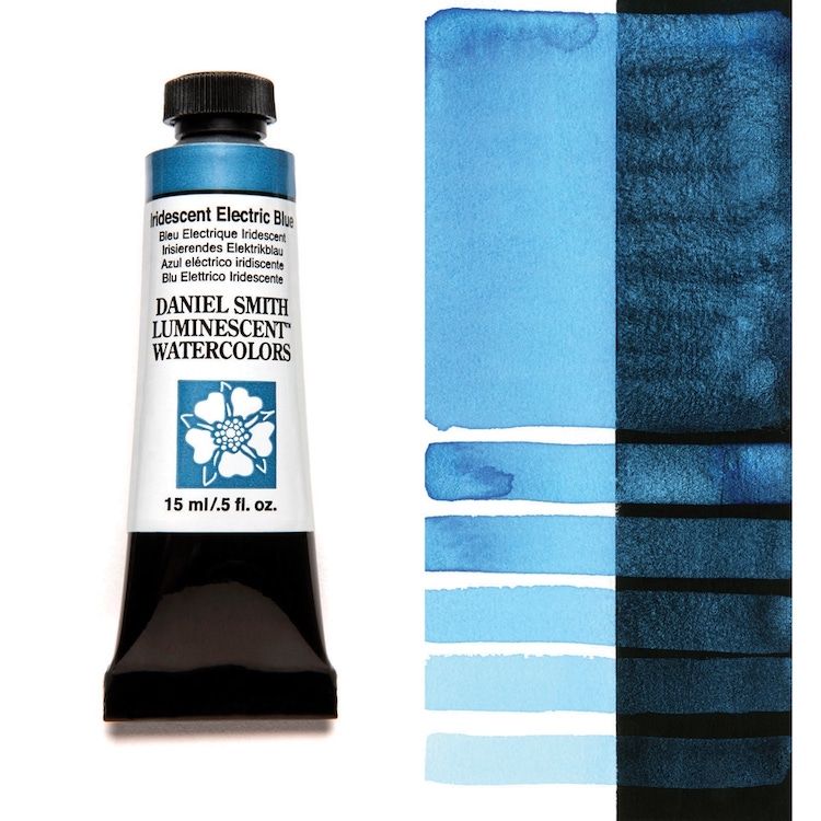 DANIEL SMITH Watercolour - 15mL - Iridescent Electric Blue (PW20,PW6)