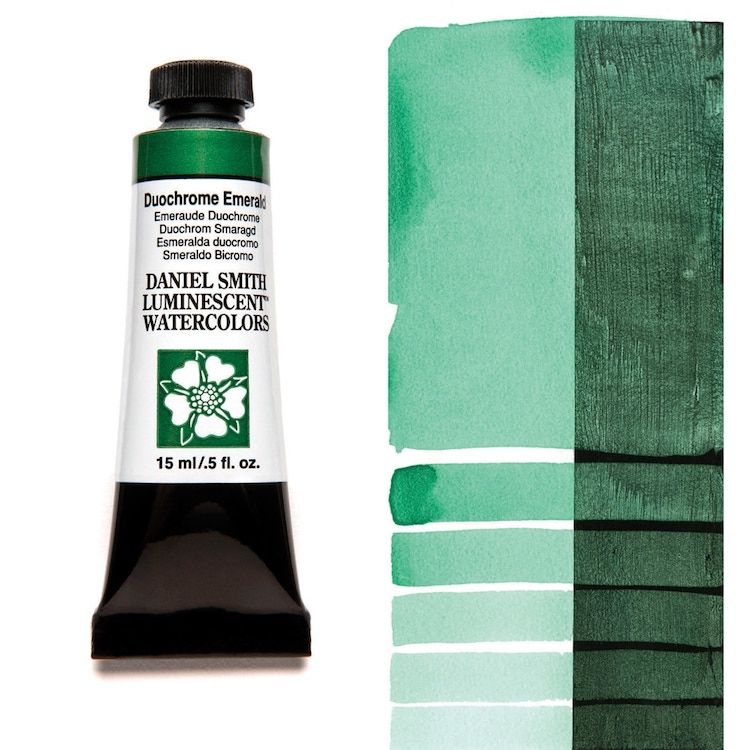 DANIEL SMITH Watercolour - 15mL - Duochrome Emerald (PW20,PW6)