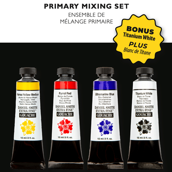 DANIEL SMITH Gouache - Primary Mixing Set - 15mL x 4