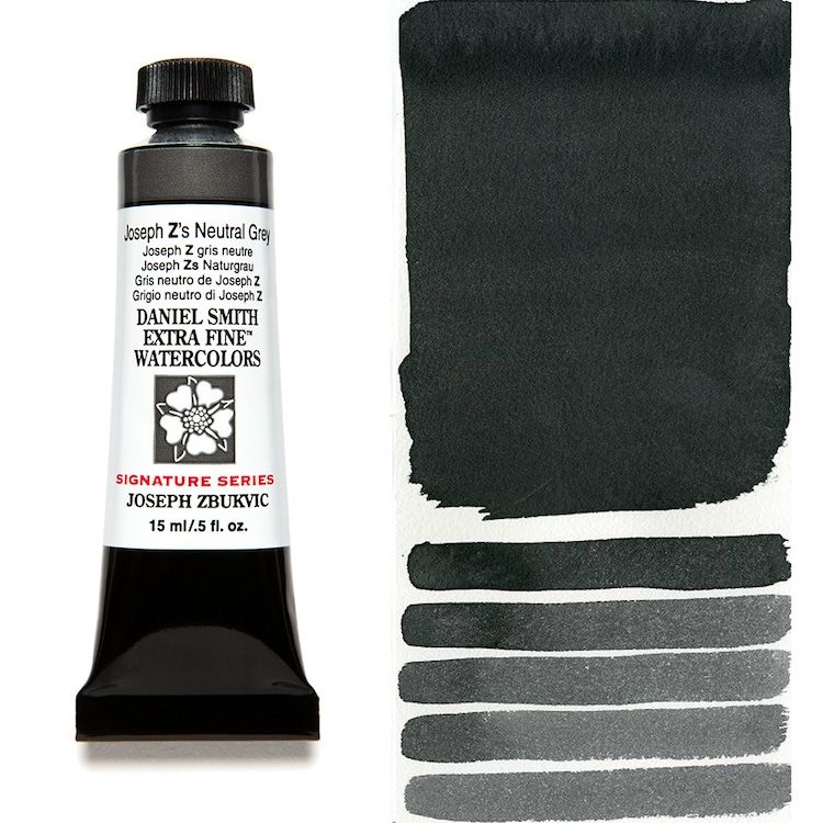 DANIEL SMITH Watercolour - 15mL - Joseph Z's Neutral Grey (PB29,PBk9,PBk10)