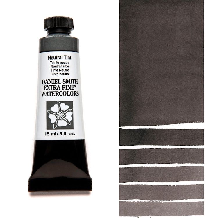 DANIEL SMITH Watercolour - 15mL - Neutral Tint (PBk6, PV19, PB15)