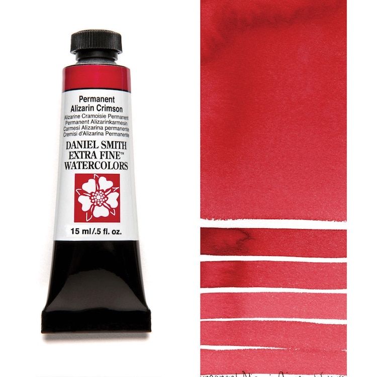 DANIEL SMITH Watercolour - 15mL - Permanent Alizarin Crimson (PR177 PV19 PR149)