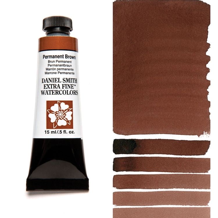 DANIEL SMITH Watercolour - 15mL - Permanent Brown (PBr25)