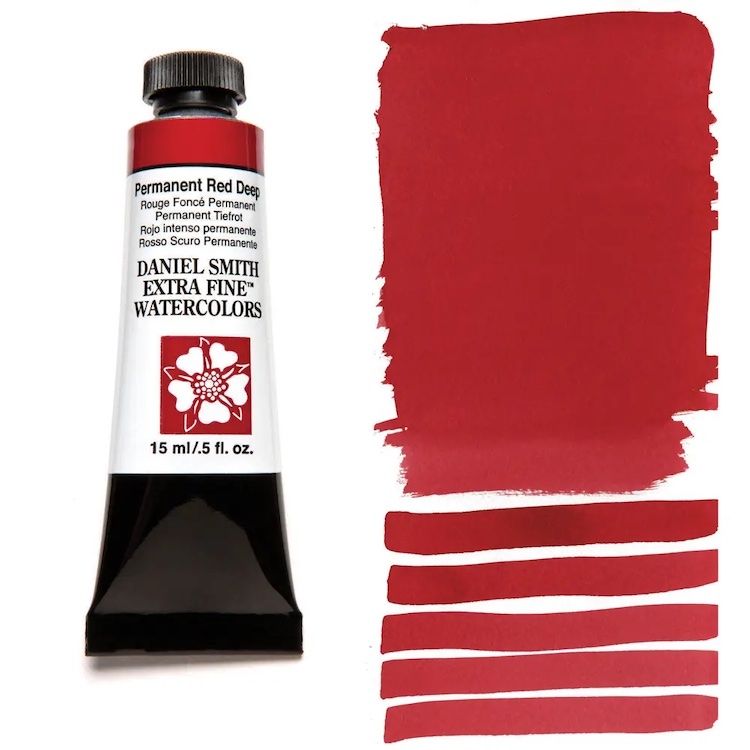 DANIEL SMITH Watercolour - 15mL - Permanent Deep Red (PR170 F5RK)