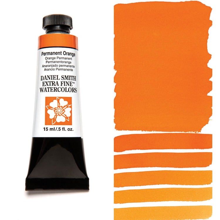 DANIEL SMITH Watercolour - 15mL - Permanent Orange (PO62)