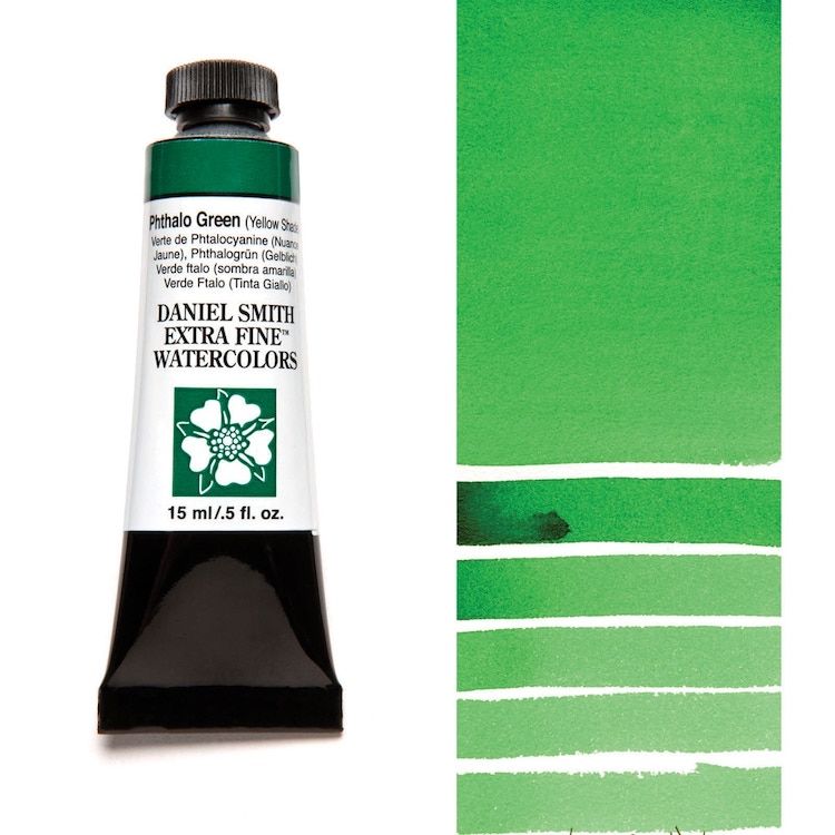 DANIEL SMITH Watercolour - 15mL - Phthalo Green (Yellow Shade) (PG36)