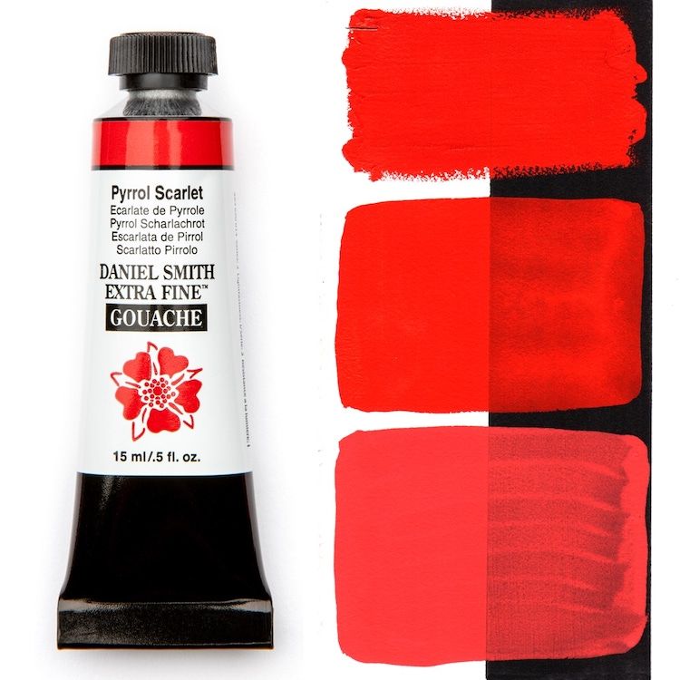 DANIEL SMITH Gouache - 15mL - Pyrrol Scarlet (PR255)