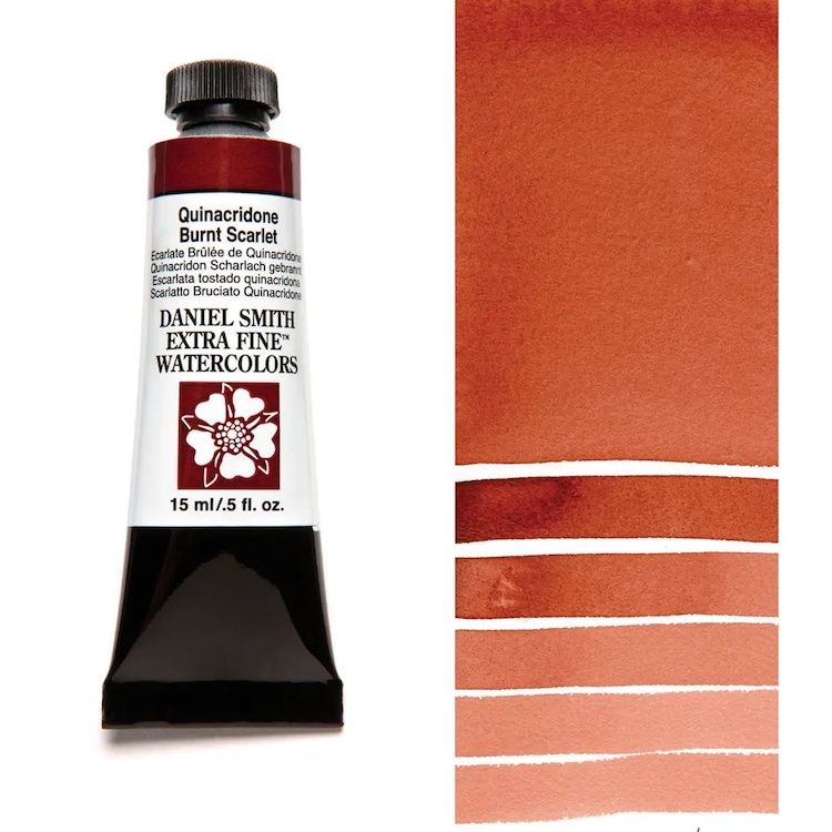 DANIEL SMITH Watercolour - 15mL - Quinacridone Burnt Scarlet (PR206)