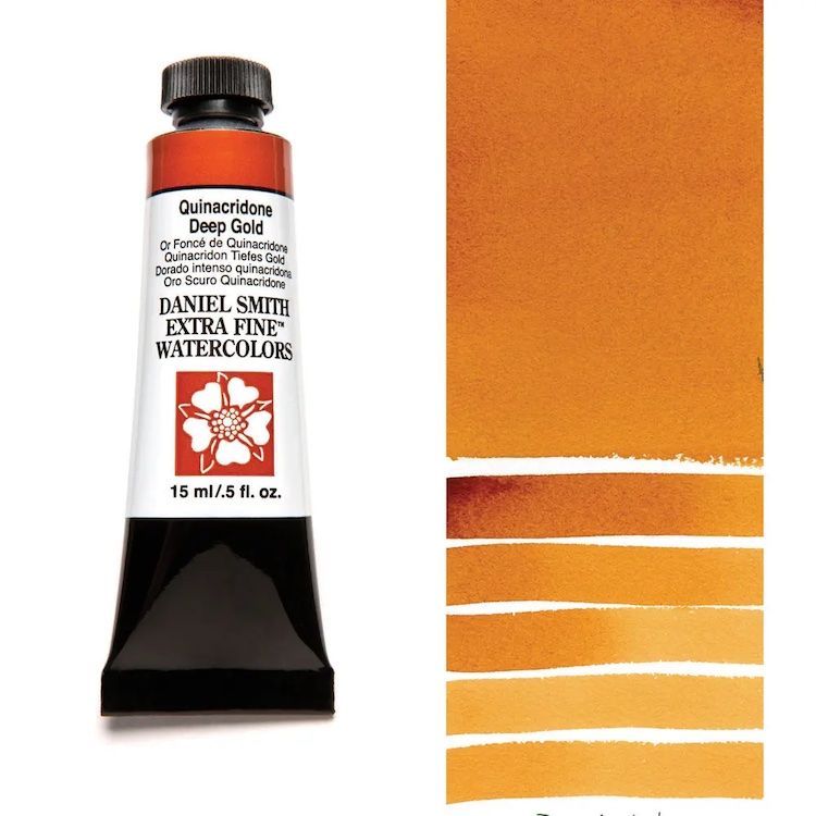 DANIEL SMITH Watercolour - 15mL - Quinacridone Deep Gold (PO48,PY150)