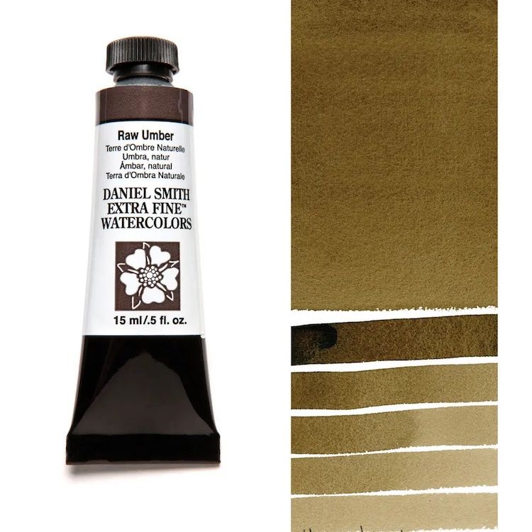 DANIEL SMITH Watercolour - 15mL - Raw Umber (PBr7)