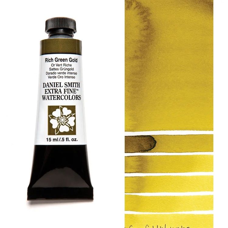 DANIEL SMITH Watercolour - 15mL - Rich Green Gold (PY129)