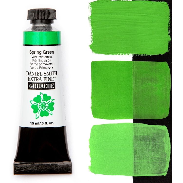 DANIEL SMITH Gouache - 15mL - Spring Green (PY53,PG36,PY151)