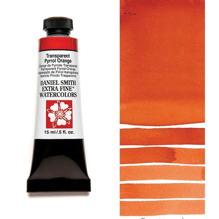 DANIEL SMITH Watercolour - 15mL - Transparent Pyrrol Orange (PO71)