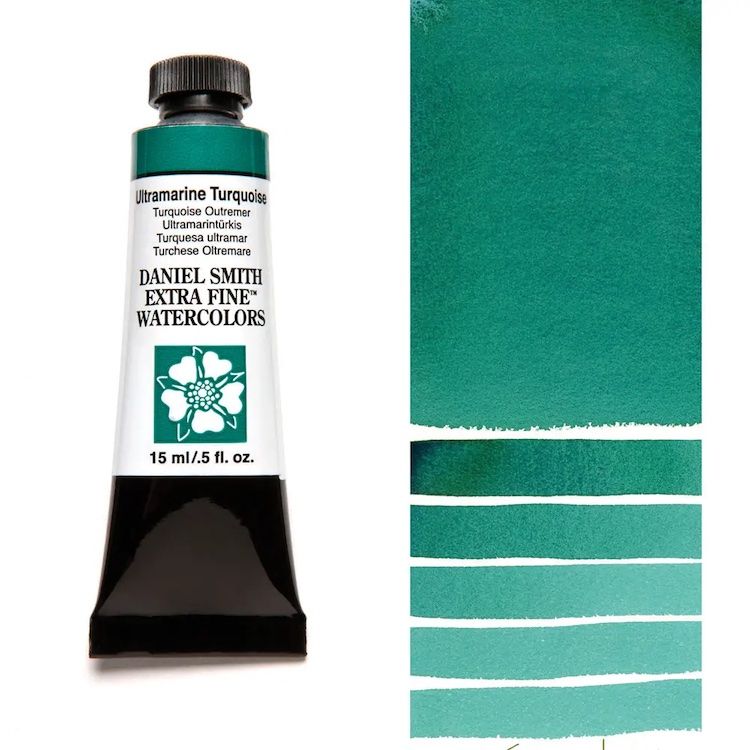 DANIEL SMITH Watercolour - 15mL - Ultramarine Turquoise (PB29,PG7)